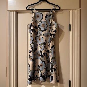 Maeve Blue and Cream Floral Mini Dress